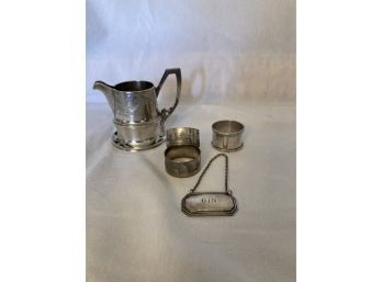 Five Silverplated Items