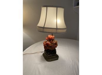 Antique Chinese Carved Stone Lamp