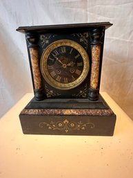 Mantle Clock With Marble