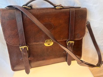 Vintage Roger Saul Mulberry Leather Messenger Bag