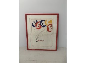 Vintage Peace Poster From 1983 - Signed