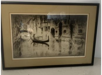 Levon West Antique Dry Point Etching Signed