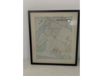 Vintage Framed Map Of Southampton