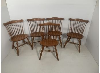 5 Vintage Ethan Allen Windsor Chairs