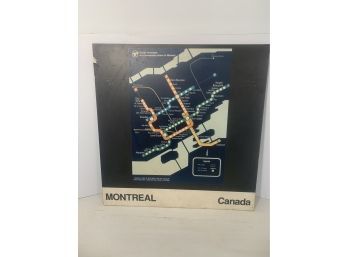 Vintage Large Montreal Railway Map