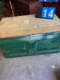 Lot 14 - Old Tool Chest On Wheels 37.5'L X 22'W X 24'H