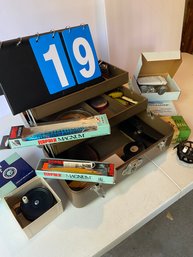 Lot 19 - J. C. Higgins Tackle Box, Lures, And Reels