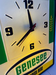 Lot 21 - Genesee Cream Ale Lighted Wall Clock 18'X 15 '
