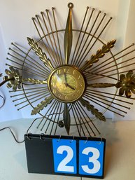 Lot 23 - Art Deco Zodiac Metal Wall Clock By Zenith