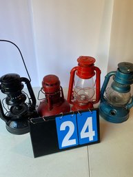 Lot 24 - Four Vintage Lanterns