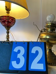 Lot 32 - Two Antique Table Lamps