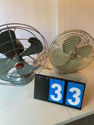 Lot 33 - Two General Electric Fans