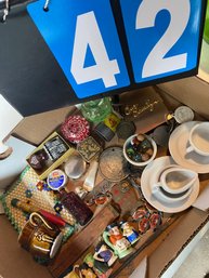 Lot 42 - Vintage And Antique Lot. Bitters Bottle, Marbles, Paper Weight, Etc.