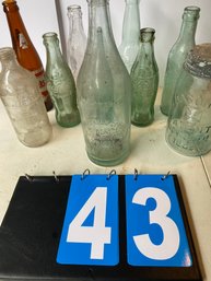 Lot 43 - Old Glass Bottles. Pepsi, Coca Cola, Shawsheen Village, Etc