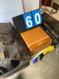 Lot 60 - Two Old Doctors Bags And A Small Suitcase.