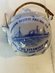 Lot 111 - Rare Canadian Pacific Railway And Royal Mail Steamship Line Tea Pot.