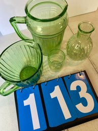 Lot 113 - Collection Of Uranium Glass.