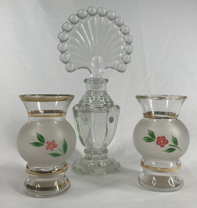 Trio Of Decorative Glass Display