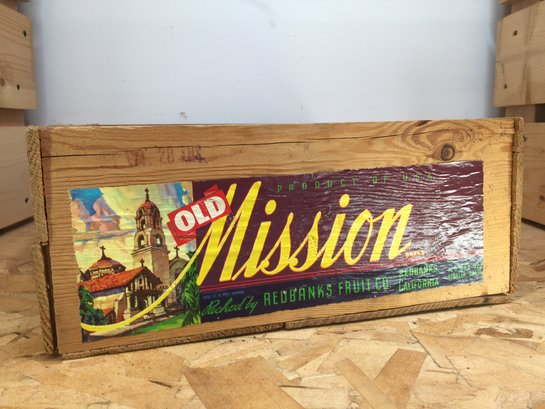 Vintage Old Mission Fruit Box