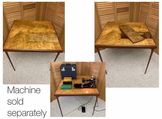 Highly Sought After & Collectible Vintage Singer Featherlight Sewing Table & Insert (Machine Sold Separately)