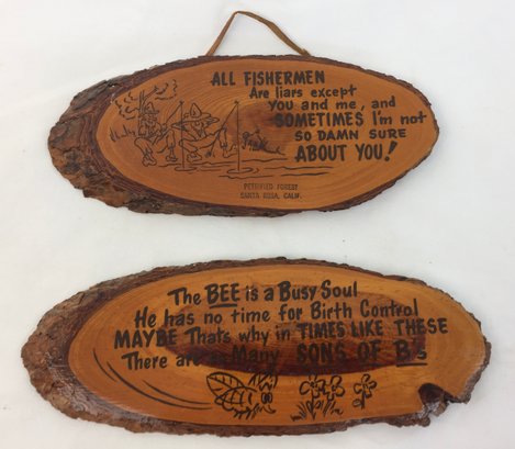 Funny Vintage Wooden Carved Jokes Wall Decor