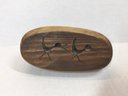 Rustic Wood Oval With Bird Carving