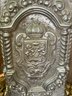 Cast Silver Colored Pedestal - Used As Outdoor Decor