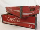Two Wooden Vintage Coca-Cola Bottle Crates