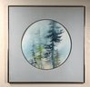 Framed MM Riney 1980 Print Of Pine Trees- See Photos For Condition
