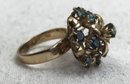 Beautiful 18k Gold Cocktail Ring With Beautiful Blue/green Gemstones- See Photos For Weight