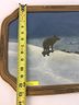 Framed Winter Wolf Painting