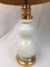 Vintage White And Gold Table Lamp Set