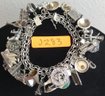 Awesome Sterling Charm Bracelet- Most Charms Stamped Sterling & Sterling Chain & Clasp