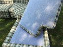 Amazing 2 Piece Mid Century Plaid Sofa- Great Condition- Slight Sun Fade Vintage Material-plan To Have Cleaned
