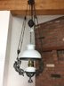 Beautiful Antique Black Cast Metal Hanging Oil Lamp Light