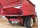 Structo Brand Red Vintage Dump Truck Toy
