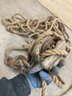 Couple Of Antique Block & Tackle Pulleys & Ropes