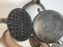 Really Cool Antique Griswold Brand Cast Iron Stovetop Waffle Makers For Cast-iron Stove Tops