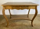 Beautiful Antique Turn Of The Century Handcrafted & Carved Table