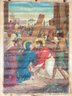 Look! Beautiful Big Delicate Antique Station Of The Cross Painting On Canvas 5ft Tall (see Photos)