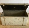 Potter Manufacturing Co Antique Rumble Seat Trunk, Wooden Wrapped In Metal