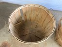 2 Wooden Bushel Baskets