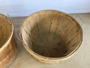 2 Wooden Bushel Baskets