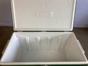 Big Vintage Green Metal Coleman Insulated Cooler With Locking Lid