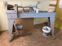 Vintage Oliver Lathe On Cast Iron Table, 36 Inch Swing With Turning Tools
