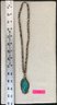 Vintage Turquoise Necklace With Silver Beads