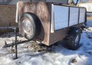 Colorado Titled Handy Pull Behind Trailer Built On Vintage Ford Axel With 4 X 8 Hinged Lid Box