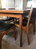 Mid Century Dining Table With 6 Chairs And Hidden Leaves
