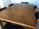 Mid Century Dining Table With 6 Chairs And Hidden Leaves