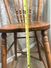 Antique Detailed Backrest Youth Size Tall Chair/ Stool